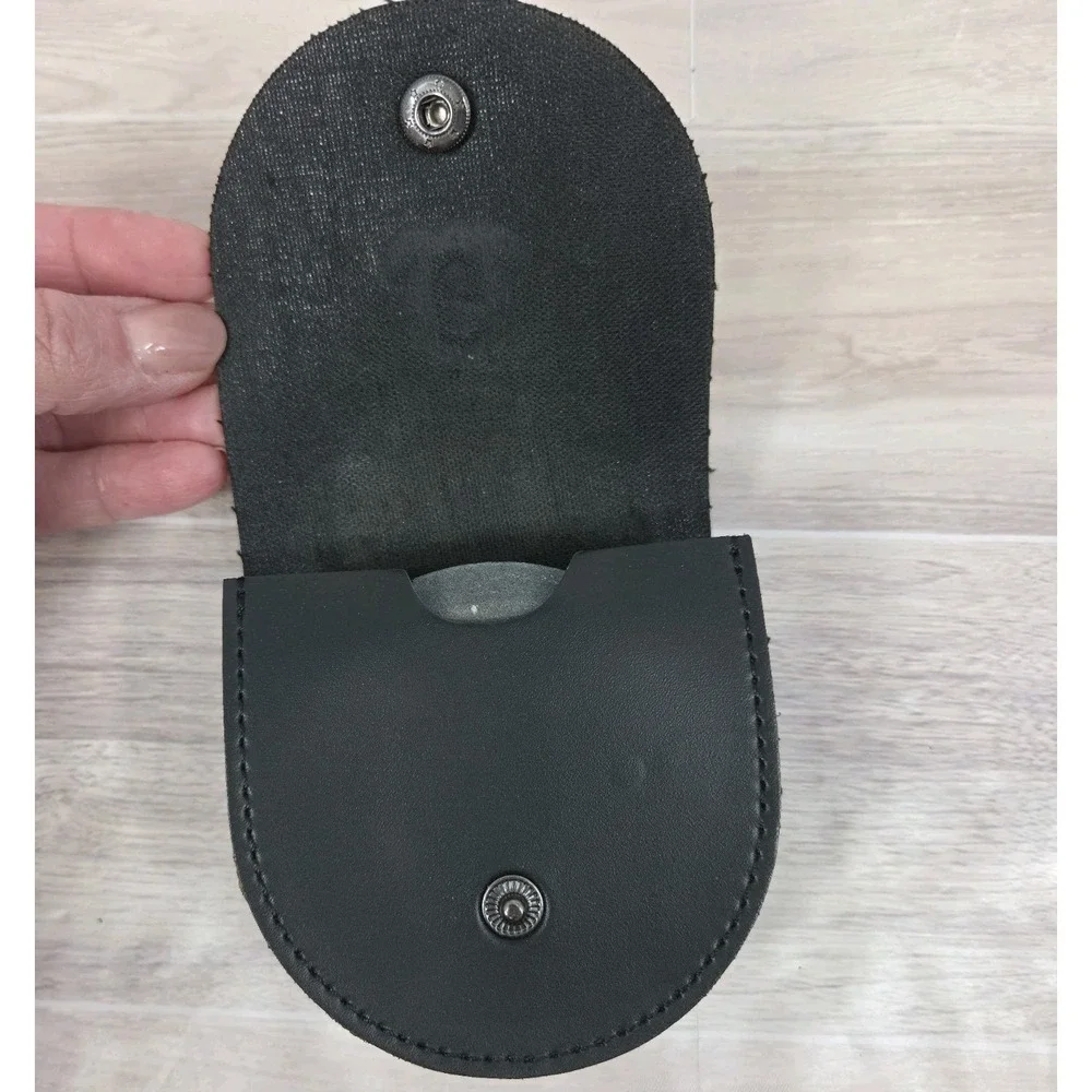 Goodjob Round Dual Grit Axe Sharpening Stone With Belt Pouch - Bushcraft Tool
